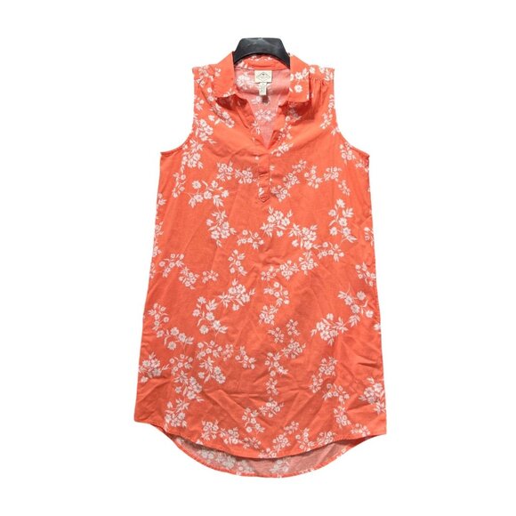 ST. John's Bay - Women's Loose Sleeveless Dress - Orange Floral - Medium - Picture 1 of 14